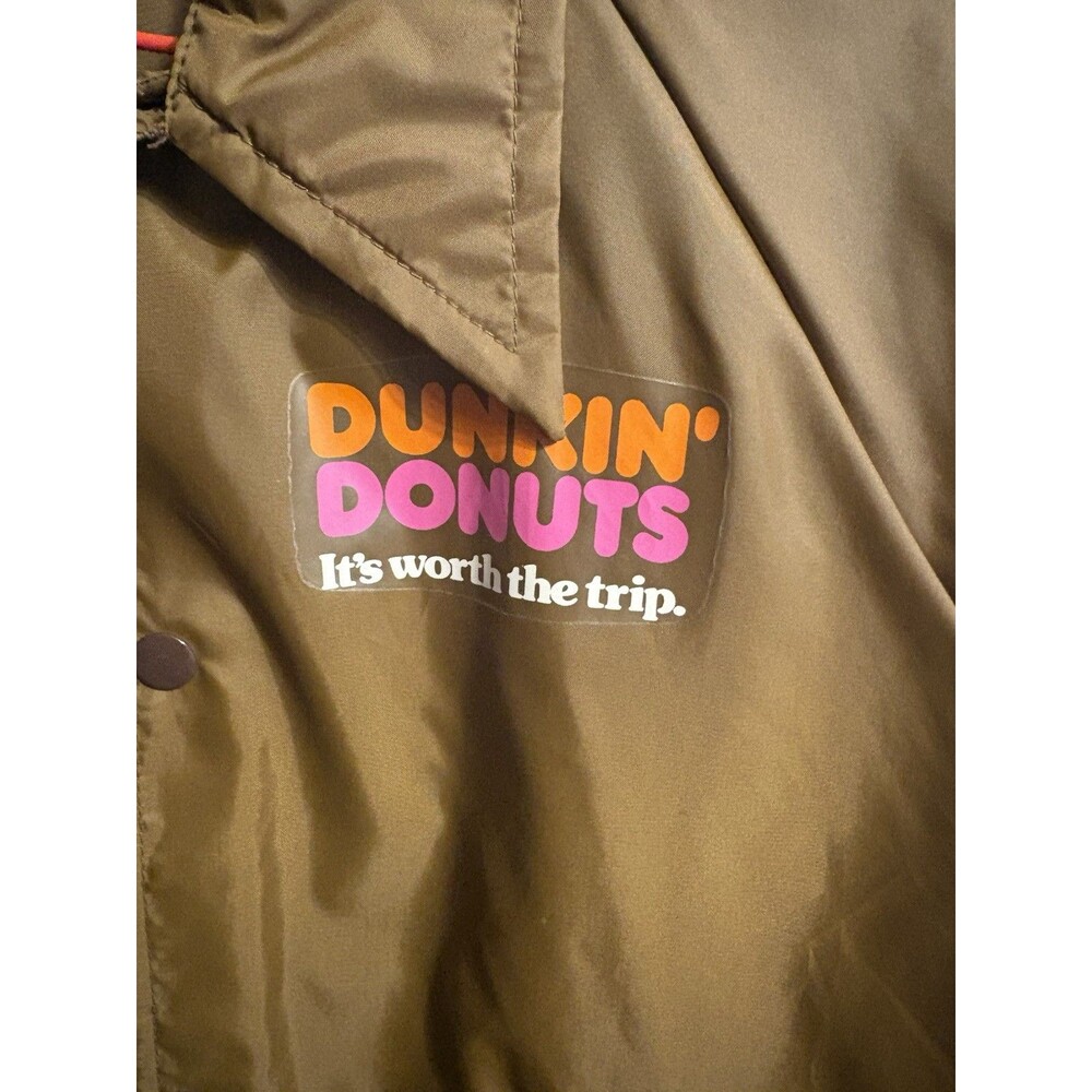1970s 80s King Jack Button Up Windbreaker Dunkin Donuts Promo Jacket Rare Medium - Picture 5 of 8